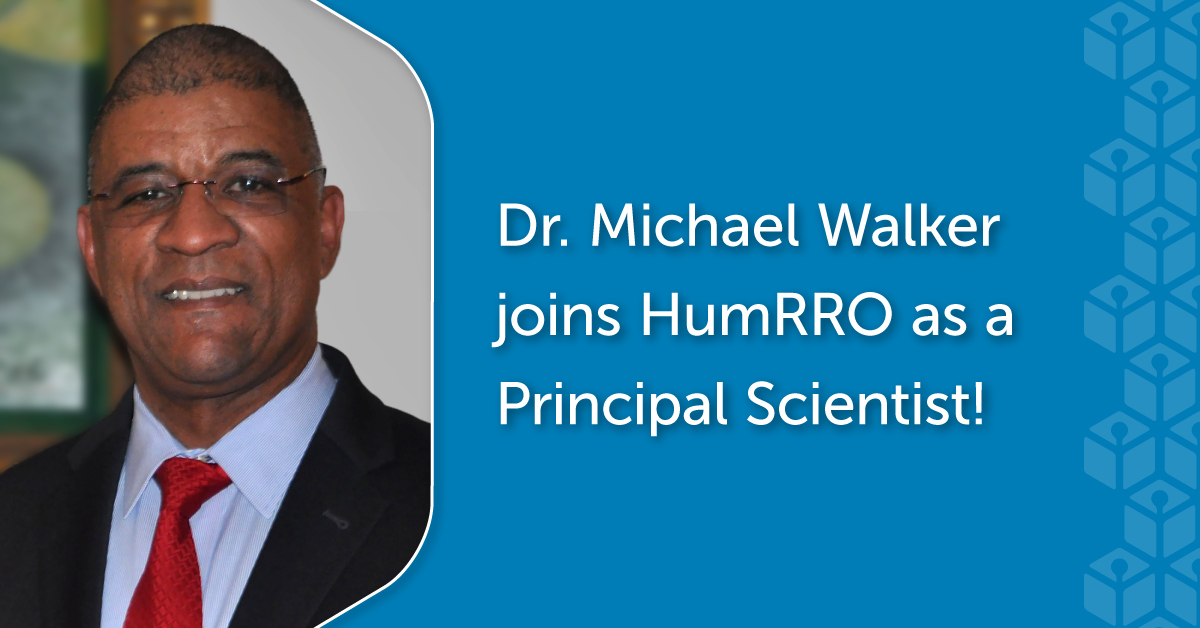 Dr. Michael Walker joins HumRRO as a Principal Scientist!